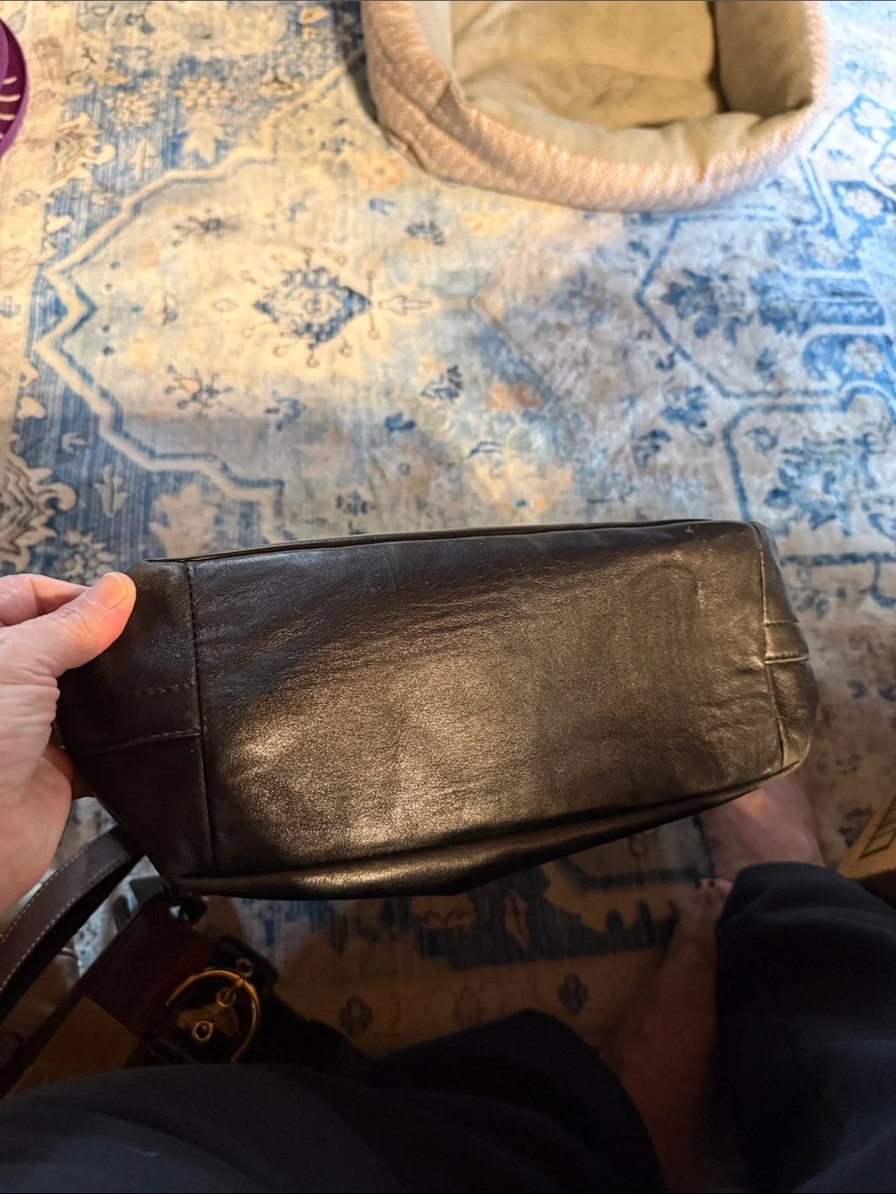 Coach Black Leather Men’s Wallet with Embossed Brand Patch